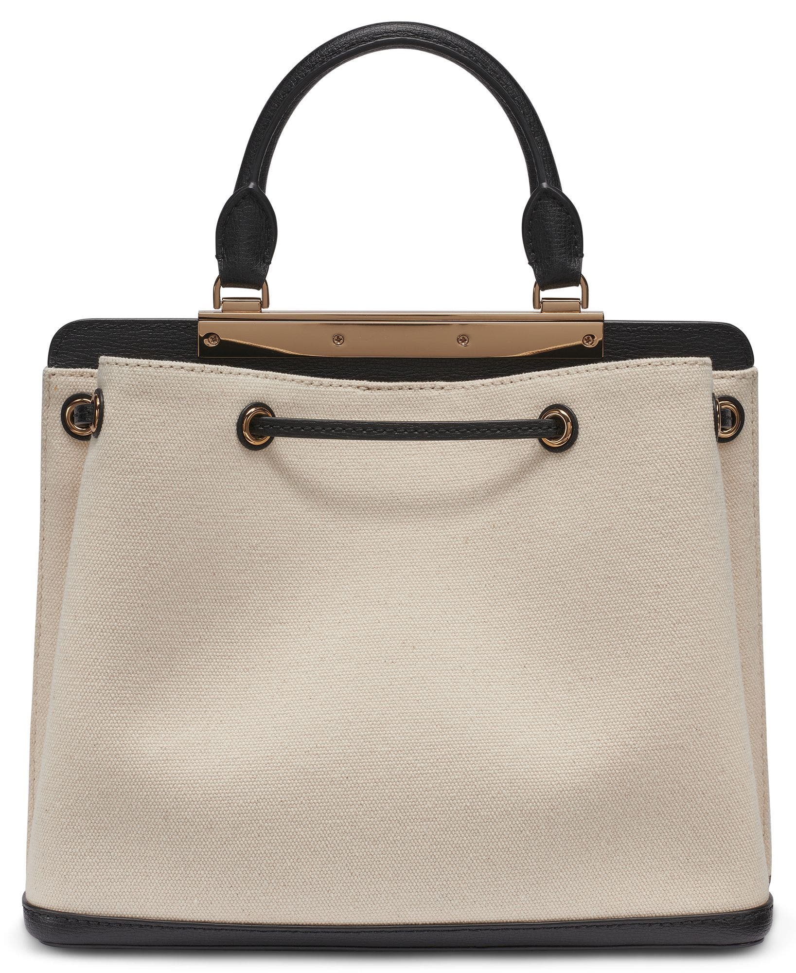Evelina Canvas Bucket Bag, Alternate, color, Natural/Black