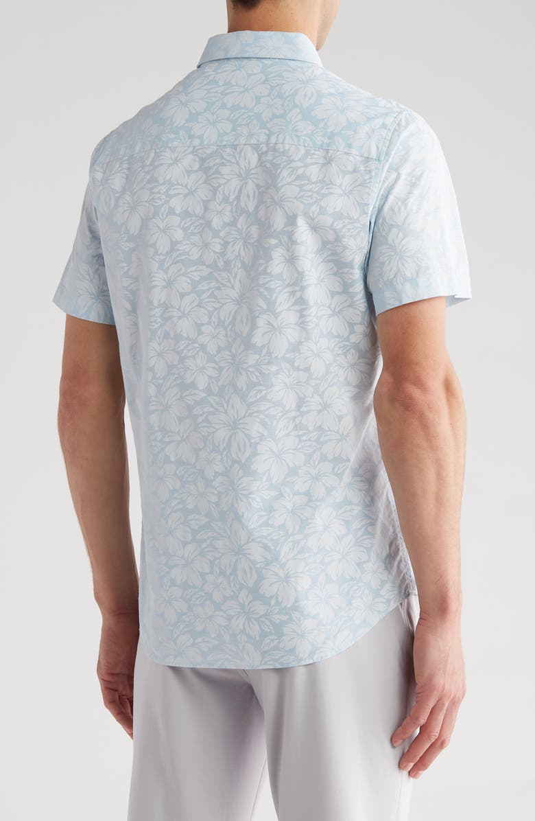 TravisMathew Absolute Altitude Short Sleeve Button-Up Shirt, Alternate, color,