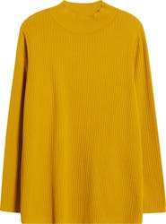 Jones New York Sutton Mock Neck Long Sleeve Cotton Blend Sweater