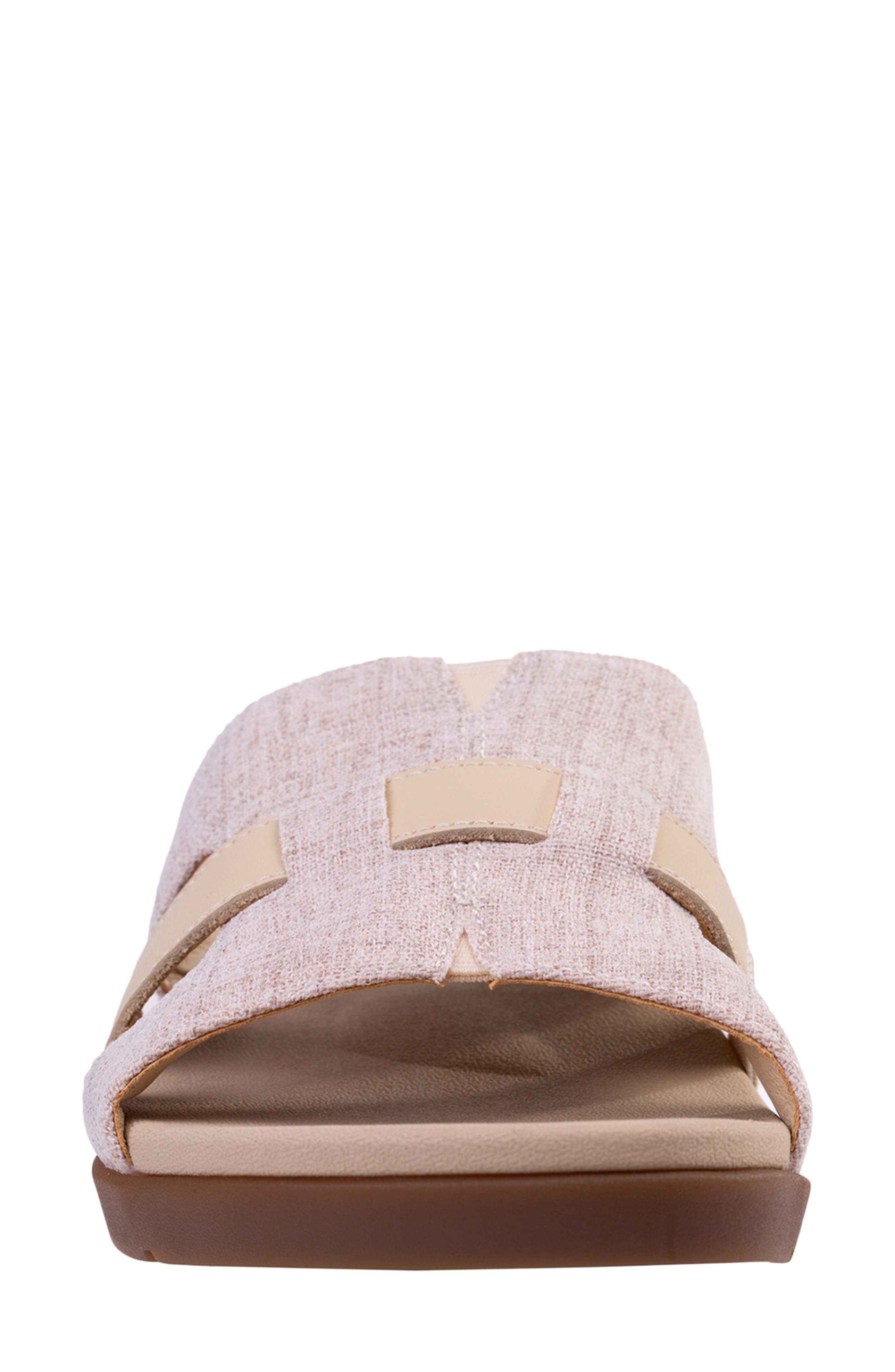 Lisbon Slide Sandal, Alternate, color, LINEN