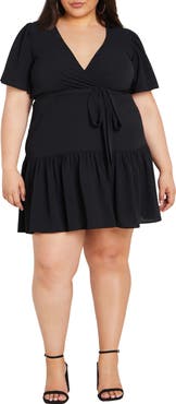 City Chic Catherine Faux Wrap Dress