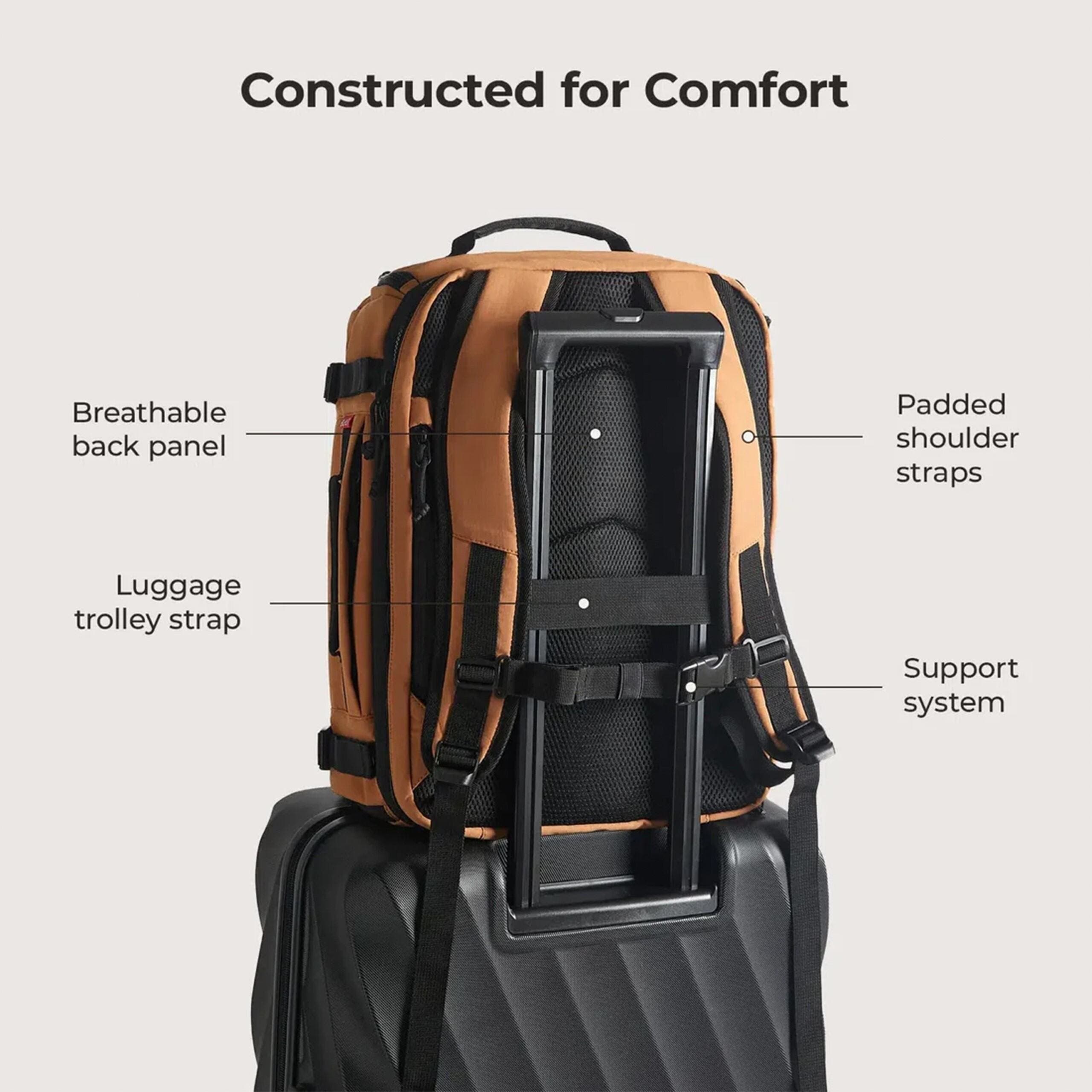 Blast Mesh Carry On Expandable Travel Backpack - 28L-38L Extended, Alternate, color, Bran