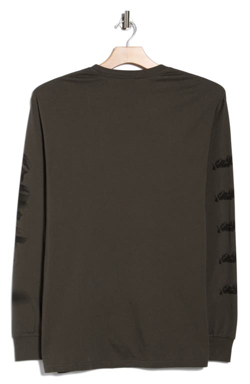 Icecream Count Em Long Sleeve Cotton Graphic T-shirt In Green