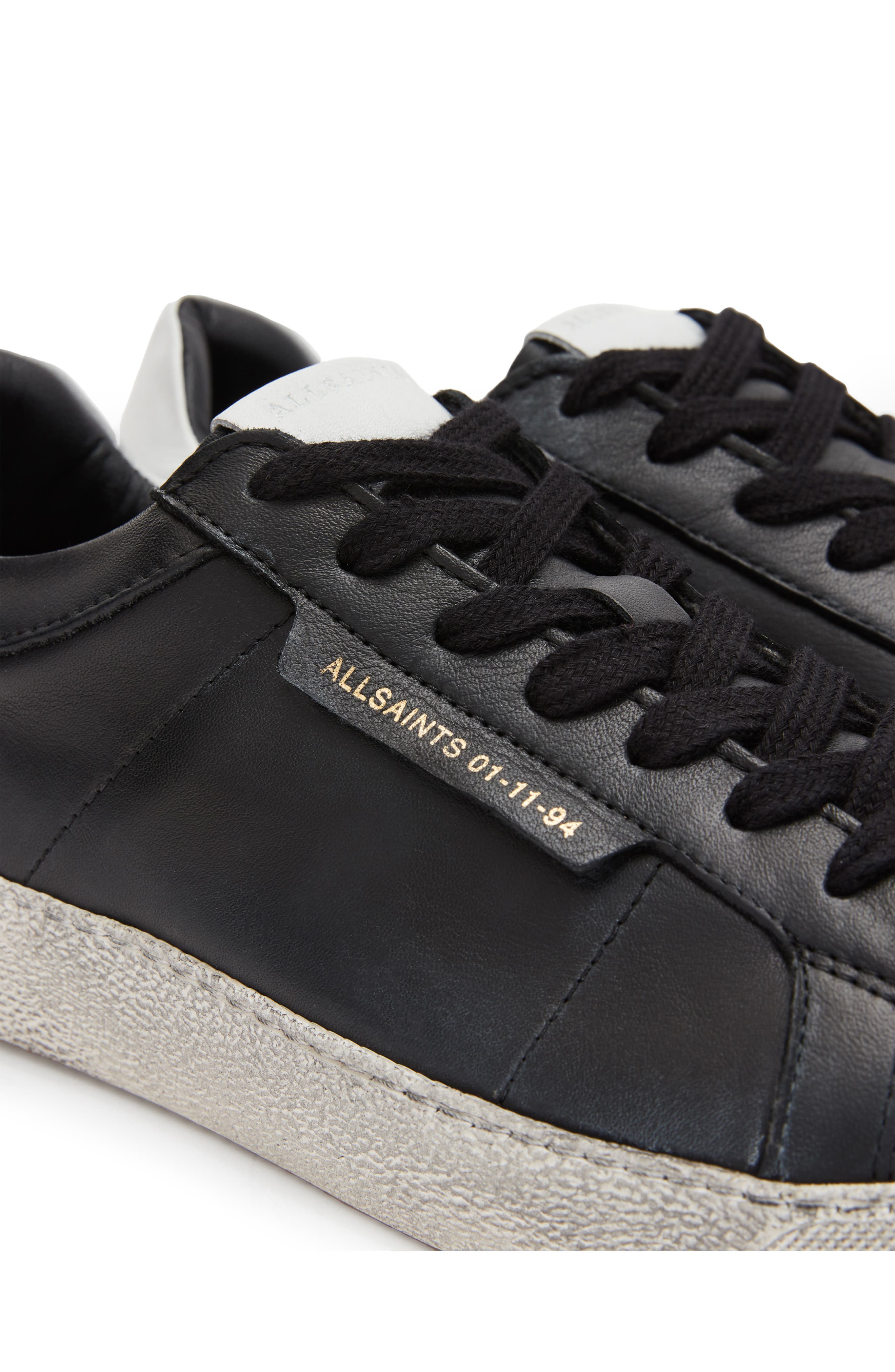AllSaints Sheer Sneaker, Alternate, color, Black/ White