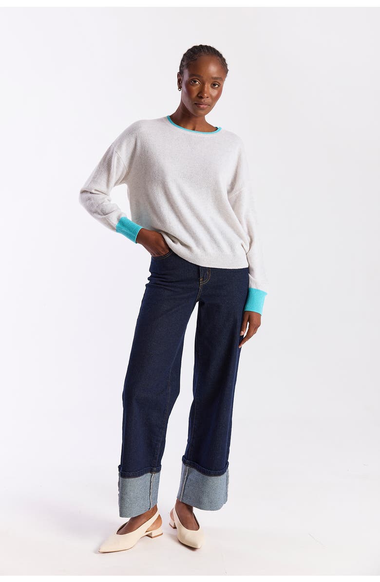 Brodie Pure Cashmere Coastal 100% Cashmere Sweater, Alternate, color, Haze