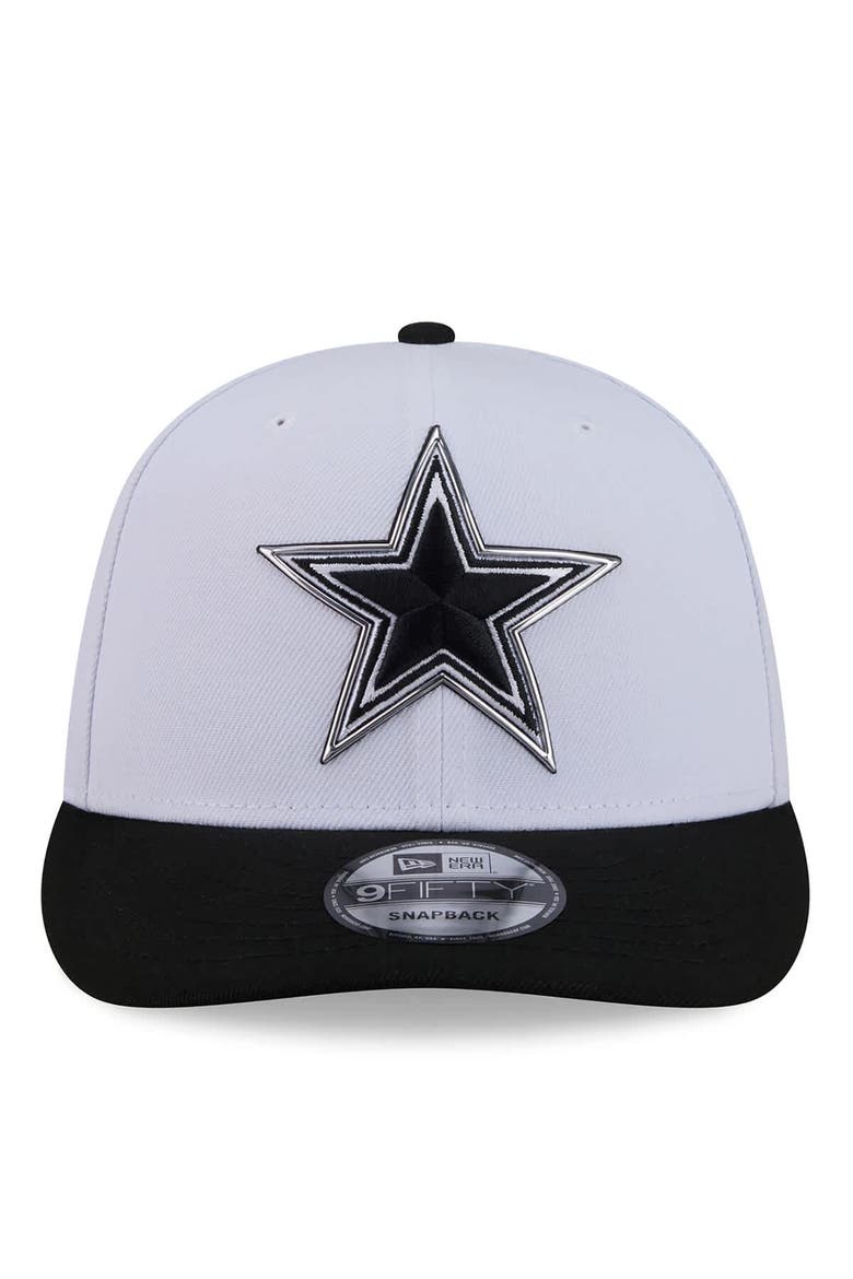 Men's New Era  White/Black Dallas Cowboys 2026 NFL Draft Pre-Curved 9FIFTY Snapback Hat, Alternate, color, White