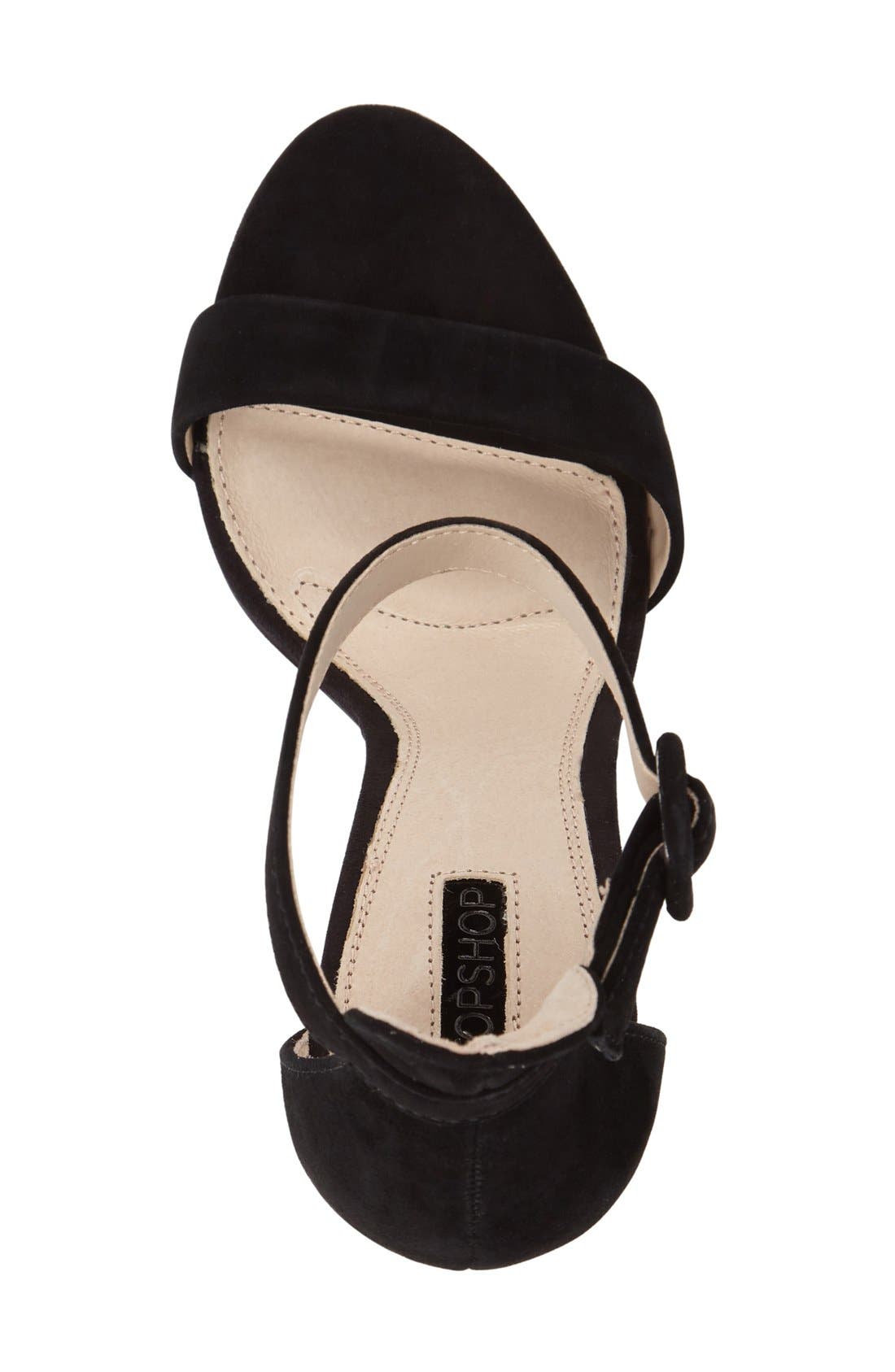 Topshop 'Rita' Ankle Strap Sandal, Alternate, color, 