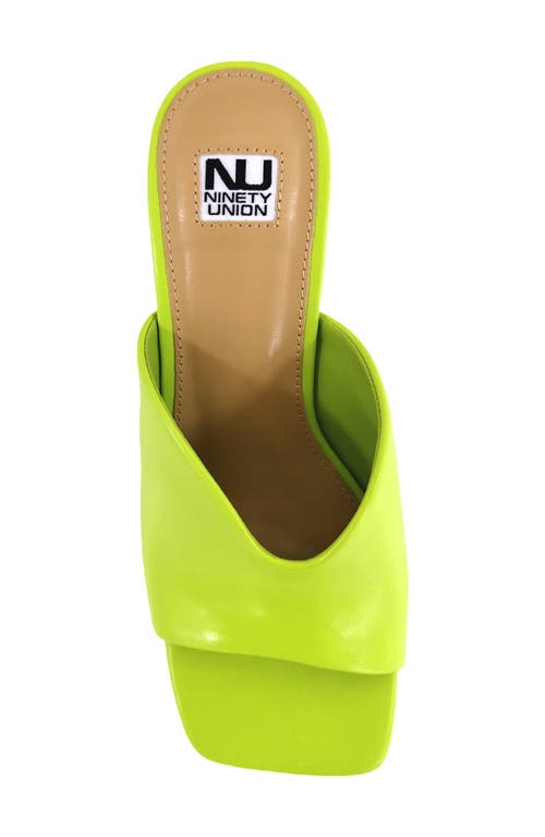 Ninety Union Gypsy Square Toe Mule In Lime