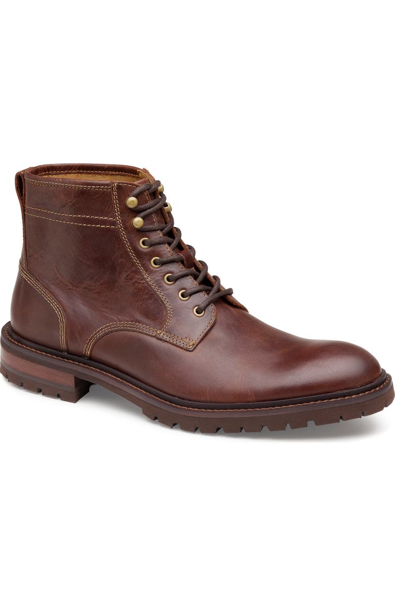 Johnston & Murphy Barrett Water Resistant Boot, Main, color, Mahogany