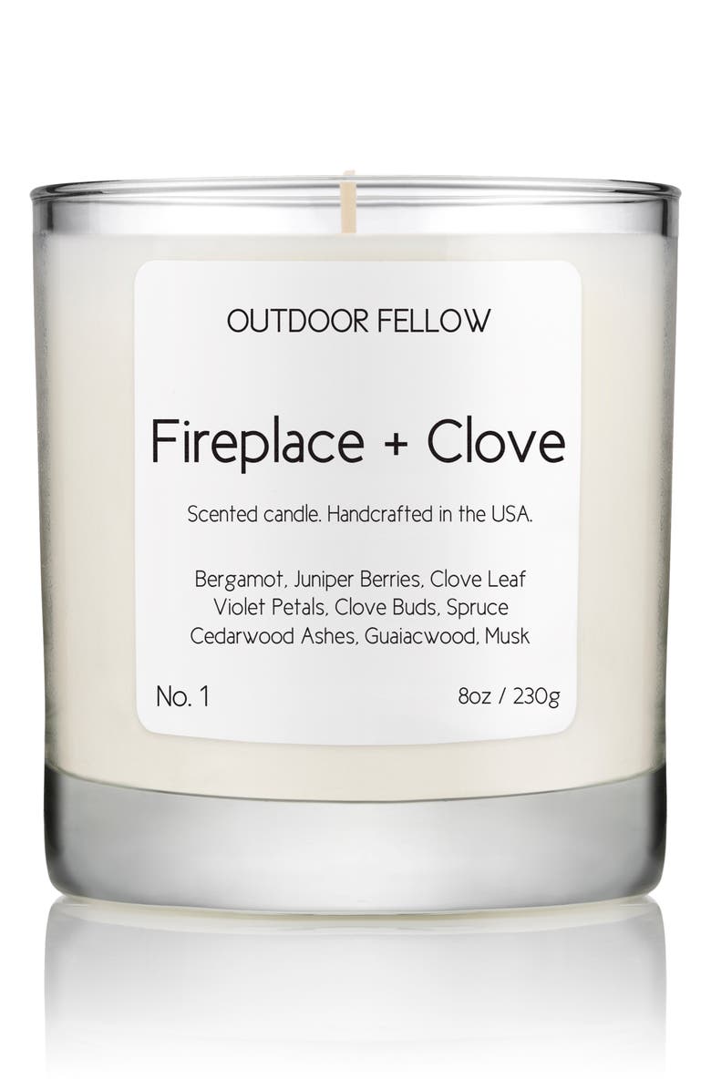 Outdoor Fellow No. 1 Fireplace + Clove Scented Candle, Main, color, 
