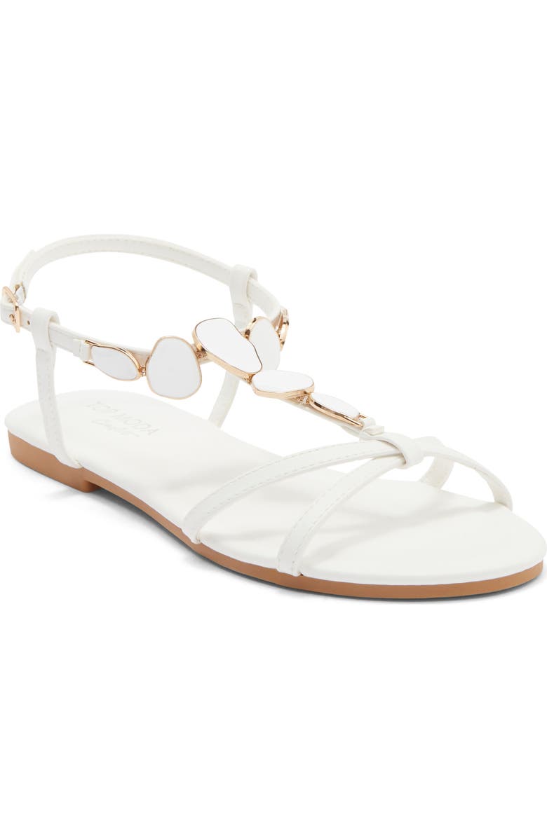 TOP MODA Verne Sandal, Main, color, White