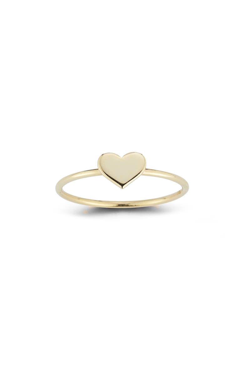 14K Gold Heart Ring, Main, color, GOLD