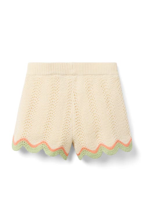 Janie And Jack Crochet Scallop Hem Short In Ivory