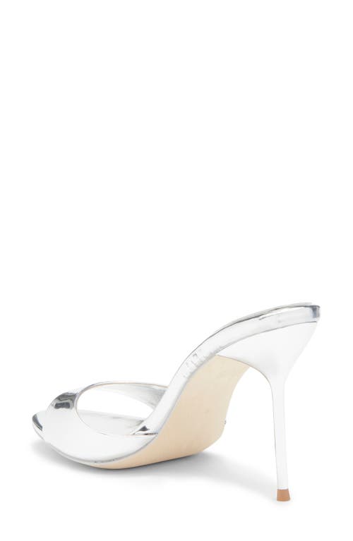Jeffrey Campbell Ce-soire Slide Sandal In Silver Mirror