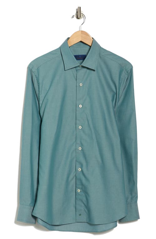 David Donahue Dobby Cotton Sport Shirt In Blue