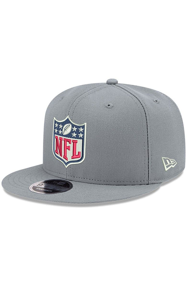 New Era Men's New Era Gray NFL Shield Logo Original Fit 9FIFTY Adjustable Snapback Hat, Main, color, 