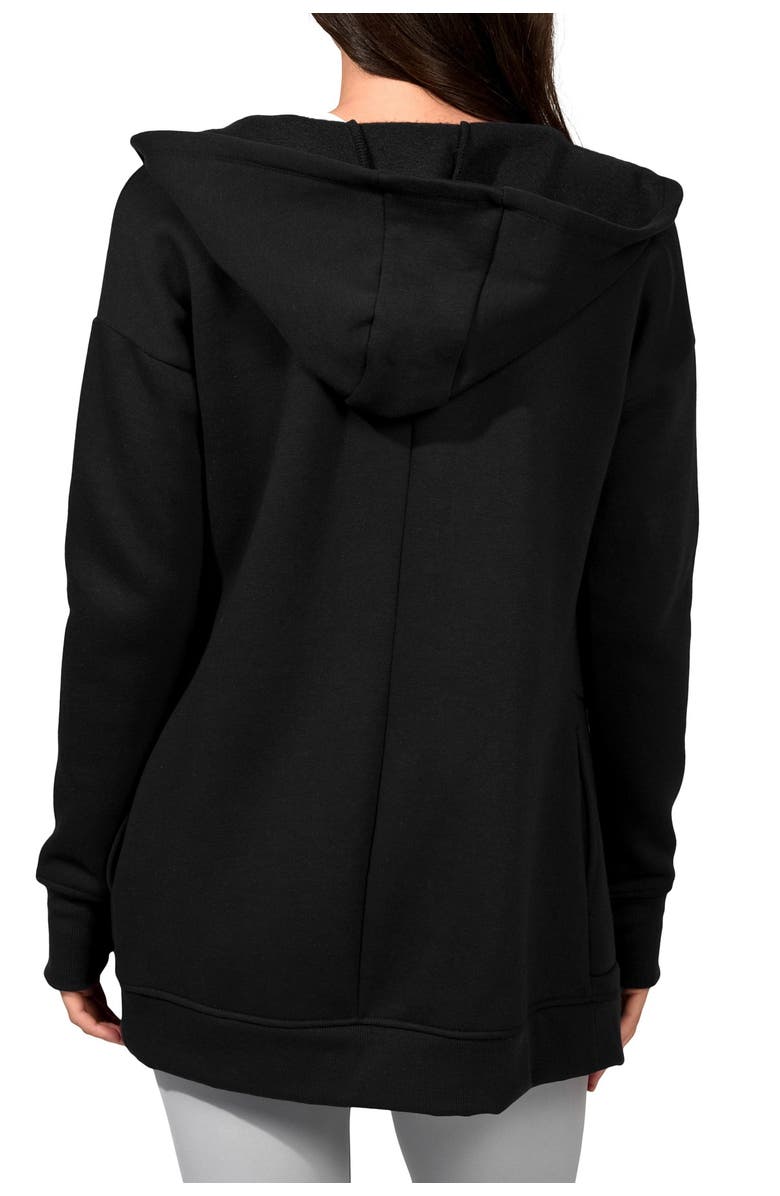 90 DEGREE BY REFLEX Heavy Fleece Open Front Cardigan, Alternate, color, 