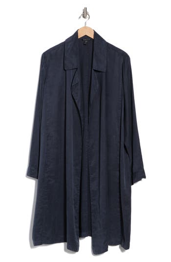 Eileen Fisher Notched Lapel Longline Coat