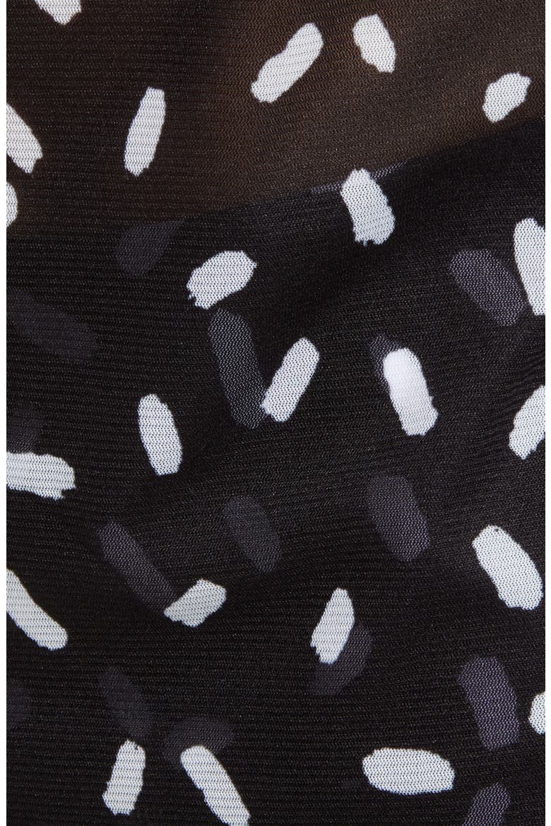 Cristina Martinez Mesh Top, Alternate, color, BLACK SPRINKLE DOT