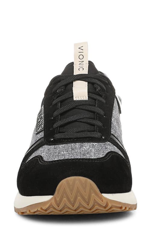Vionic Monarch Sneaker In Black Ivory