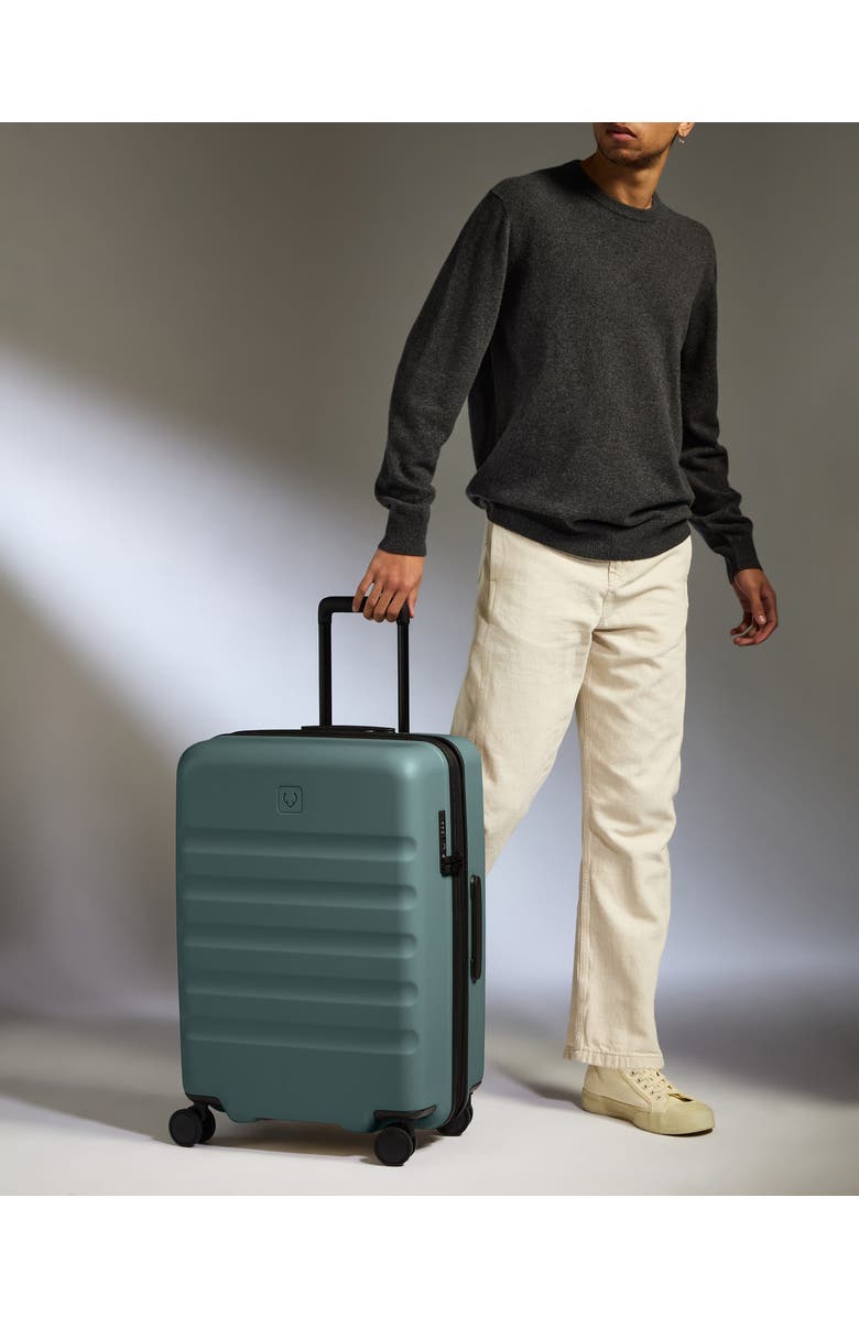 ANTLER Icon Stripe Medium Luggage, Alternate, color, Glade Blue