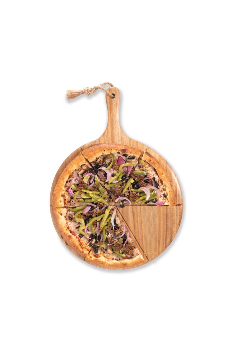 Napoletana Pizza Cutter Board, Alternate, color, Acacia Wood
