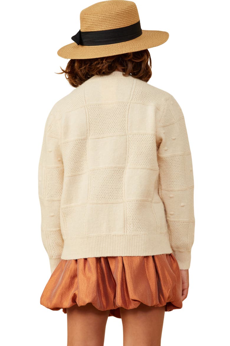 Kids' Floral Appliqué Patch Knit Sweater, Alternate, color, IVORY