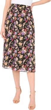 CeCe Sunburst Pleated Midi Skirt
