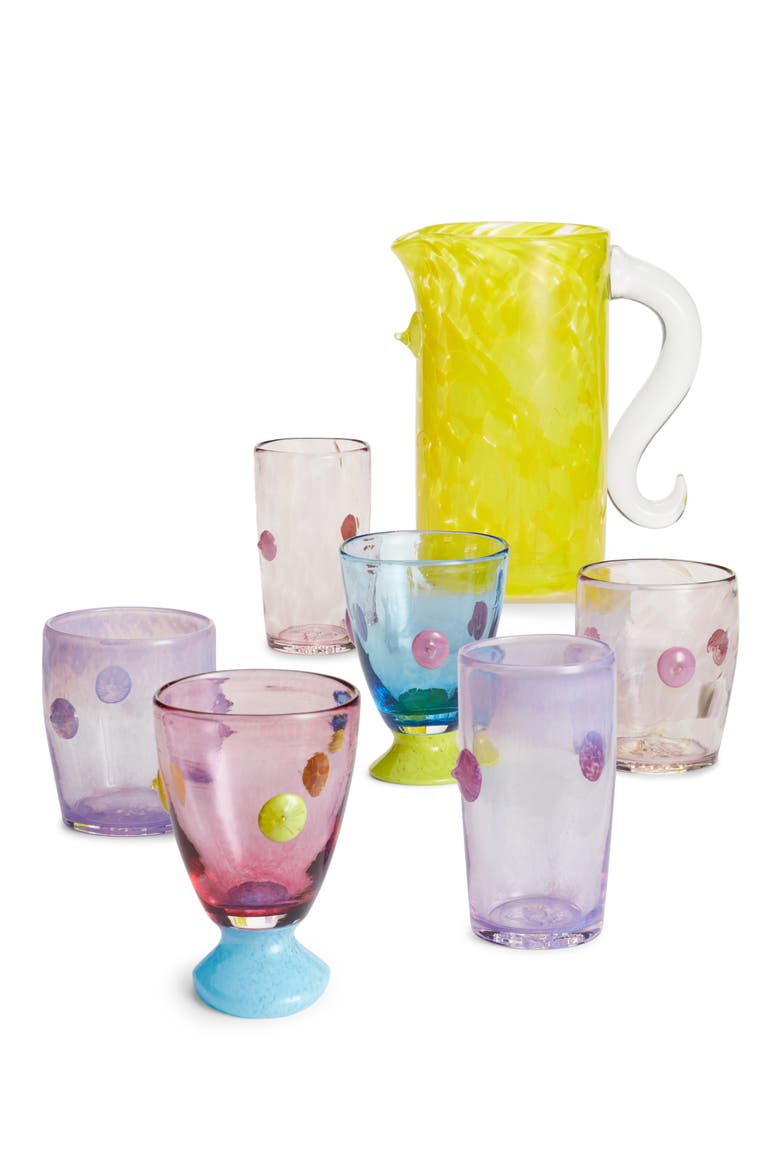 Asp & Hand Big Sweetie Pretty Pink Footed Glass, Alternate, color, PRETTY PINK