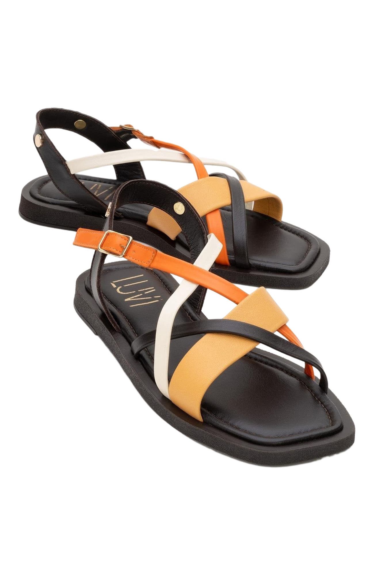 Forever & Always Shoes Rouse Leather Sandal, Alternate, color, Brown Leather
