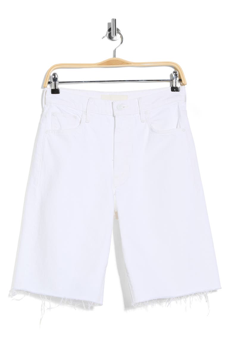 MOTHER The Maven Frayed Denim Bermuda Shorts, Alternate, color, 