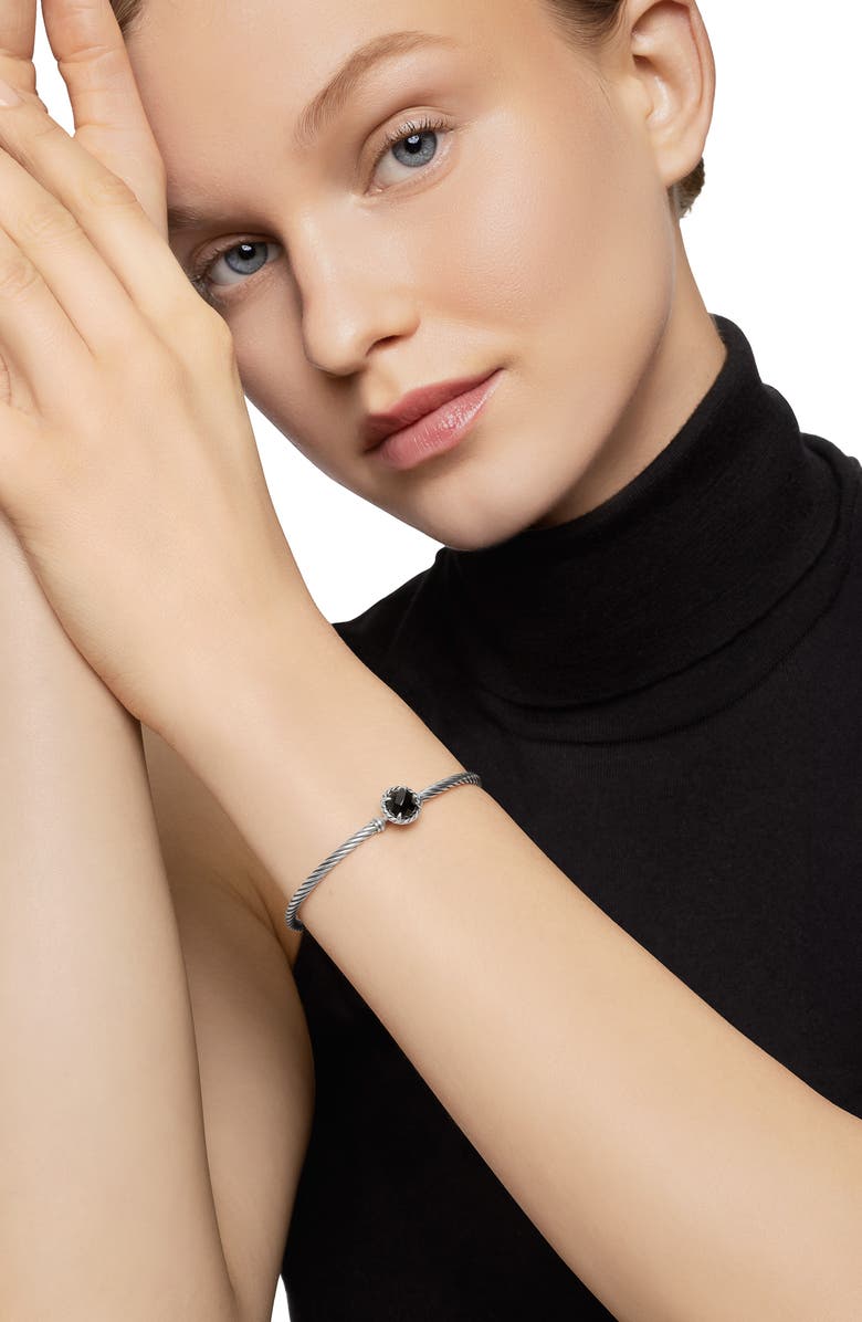 David Yurman Petite Chatelaine<sup>®</sup> Bracelet in Sterling Silver with Semiprecious Stone, 3mm, Alternate, color, 
