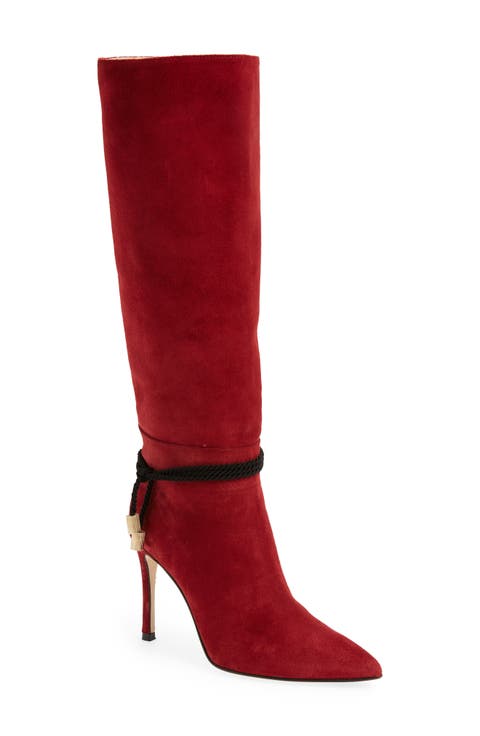 Lindsay Pointed Toe Knee High Boot (Women)