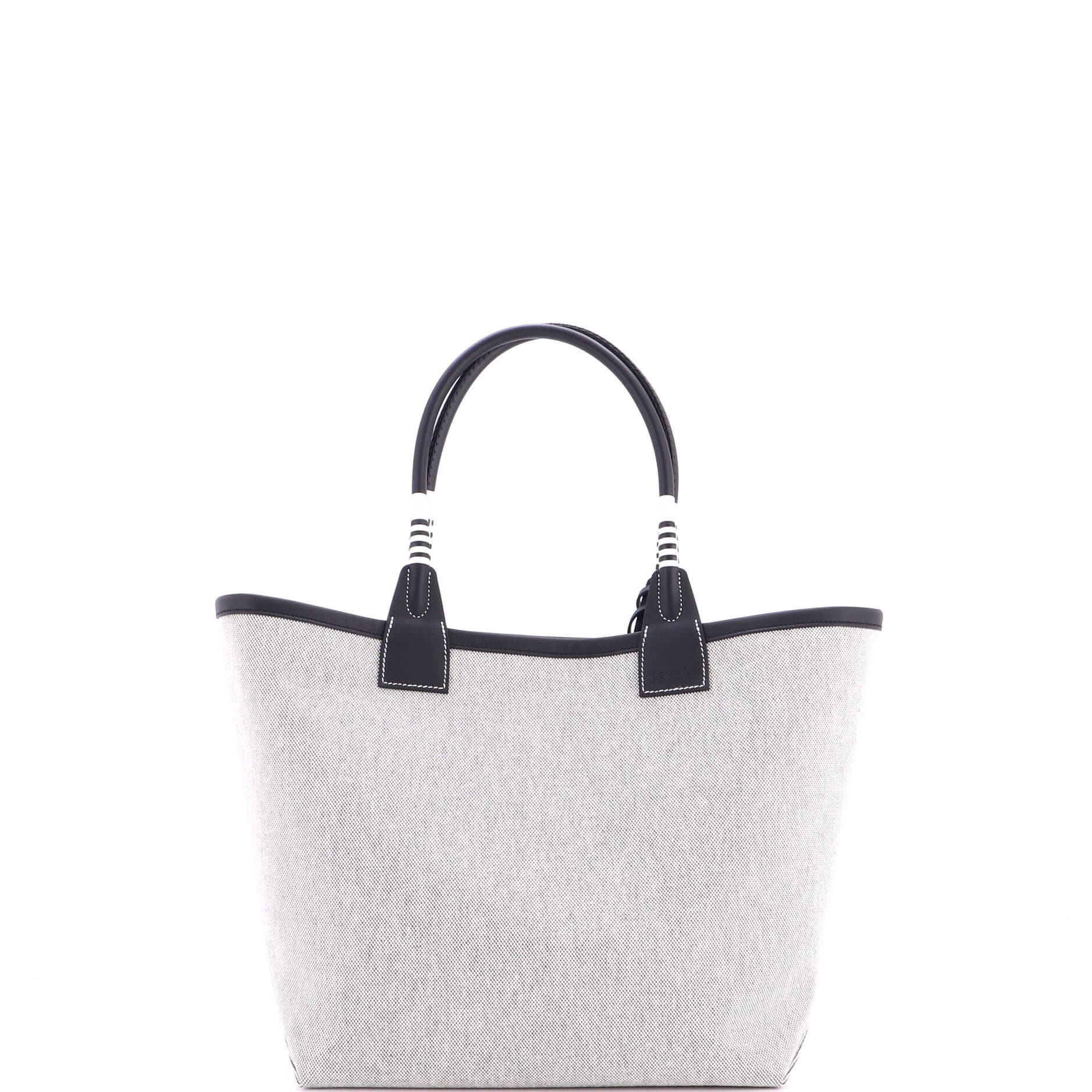Sac Steeple Tote Toile with Leather 28, Alternate, color, Black