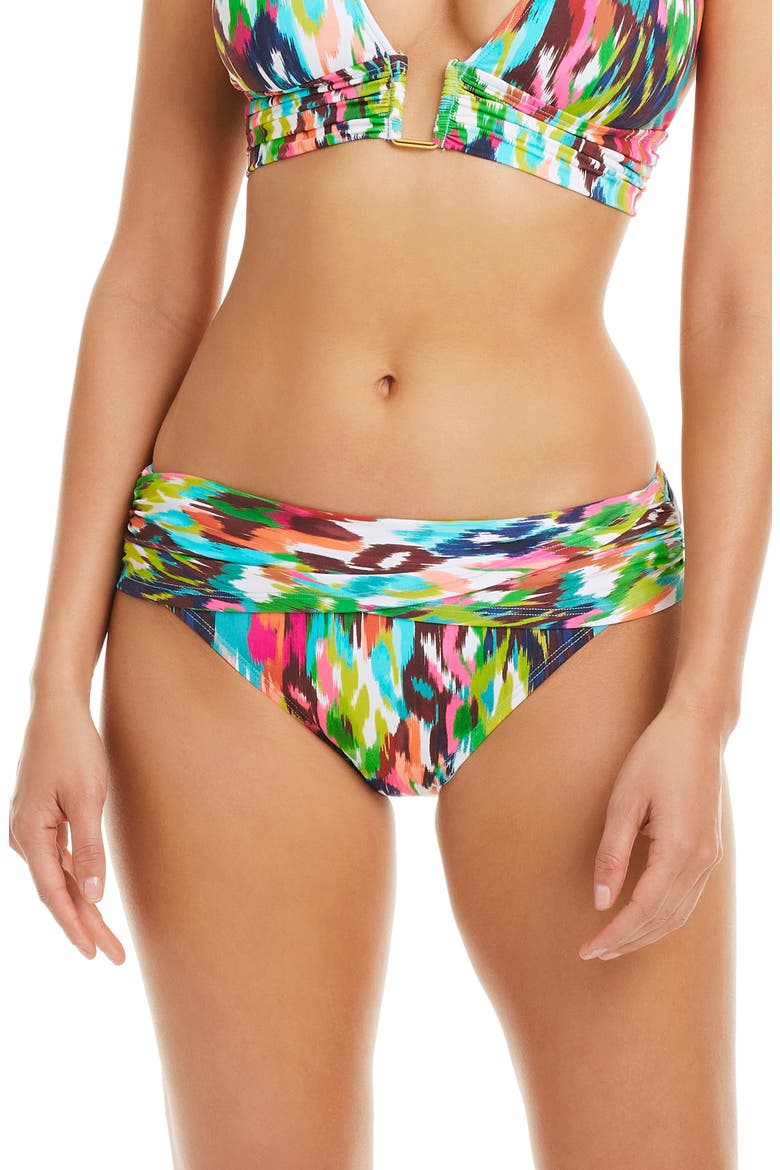 Foldover Hipster Bikini Bottoms, Main, color, MULTICOLORED