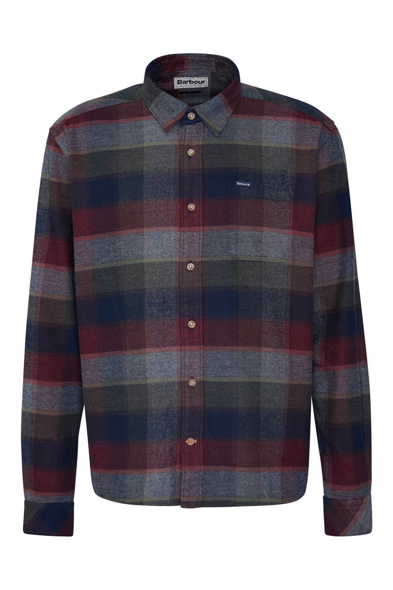 Copswell Relaxed Checked Cotton Shirt, Alternate, color, NAVY