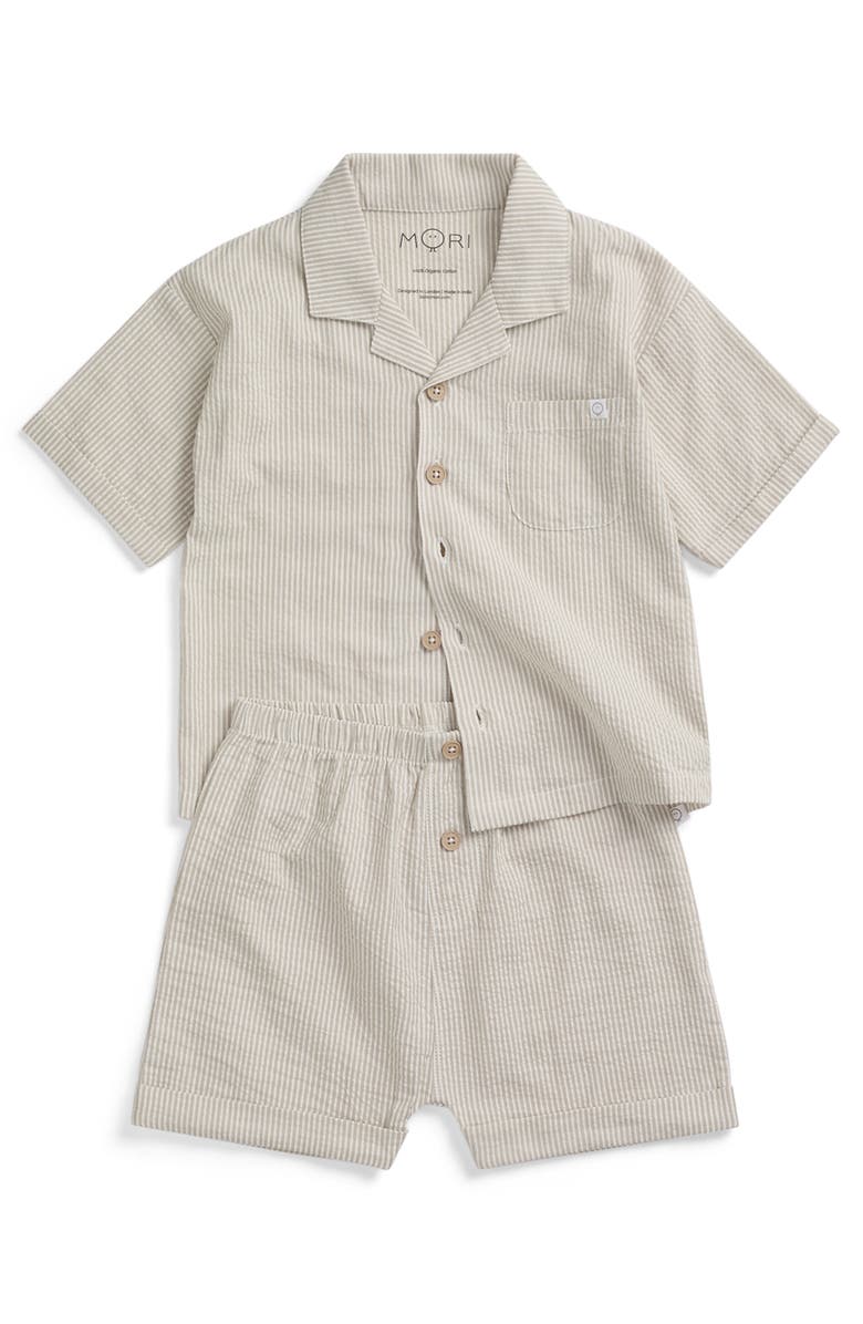 MORI Stripe Woven Shirt, Alternate, color, Seagrass Stripe