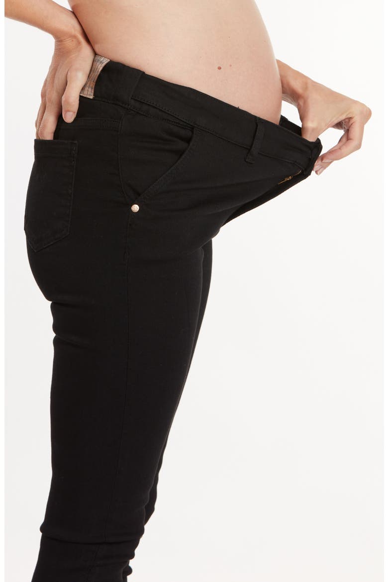 Sharon Maternity and postpartum denim, Alternate, color, BLACK