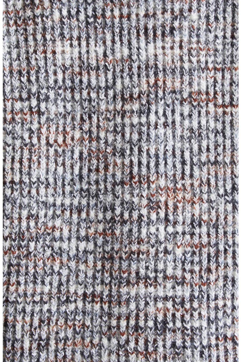 Marled Sweater Knit Jacket, Alternate, color, WHITE AND BROWN SPACE DYED