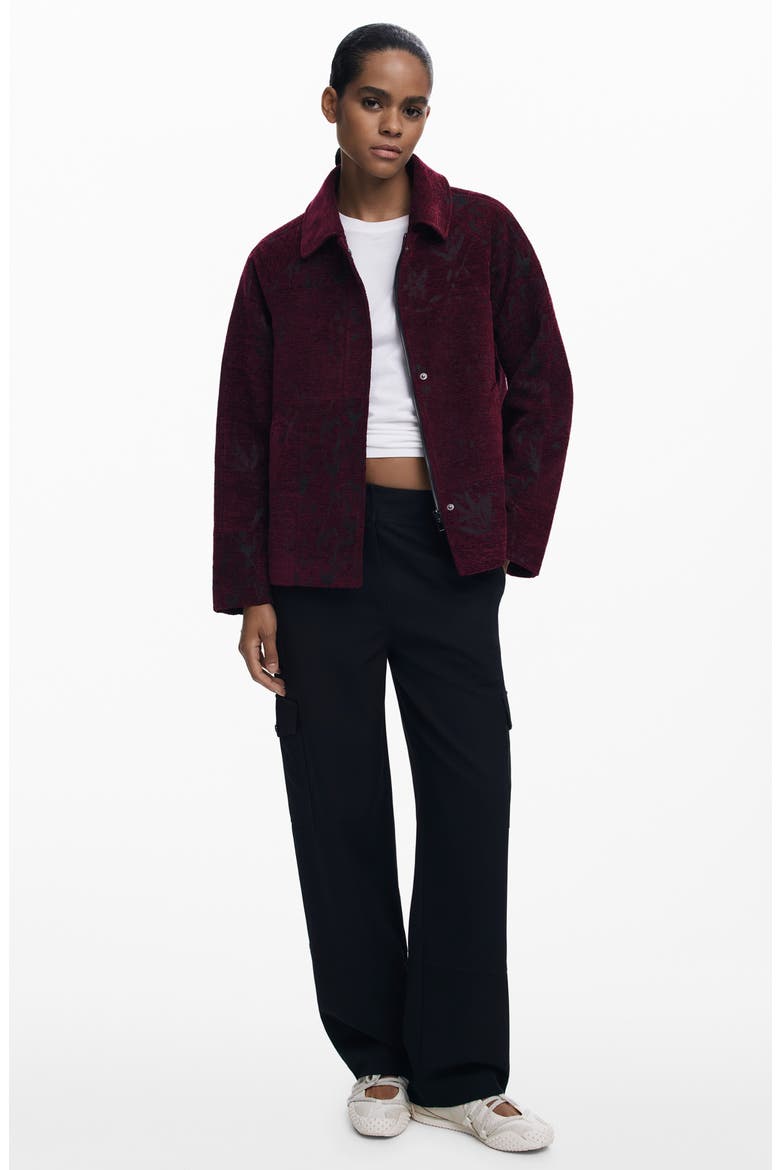Short Coat, Alternate, color, BURGUNDY