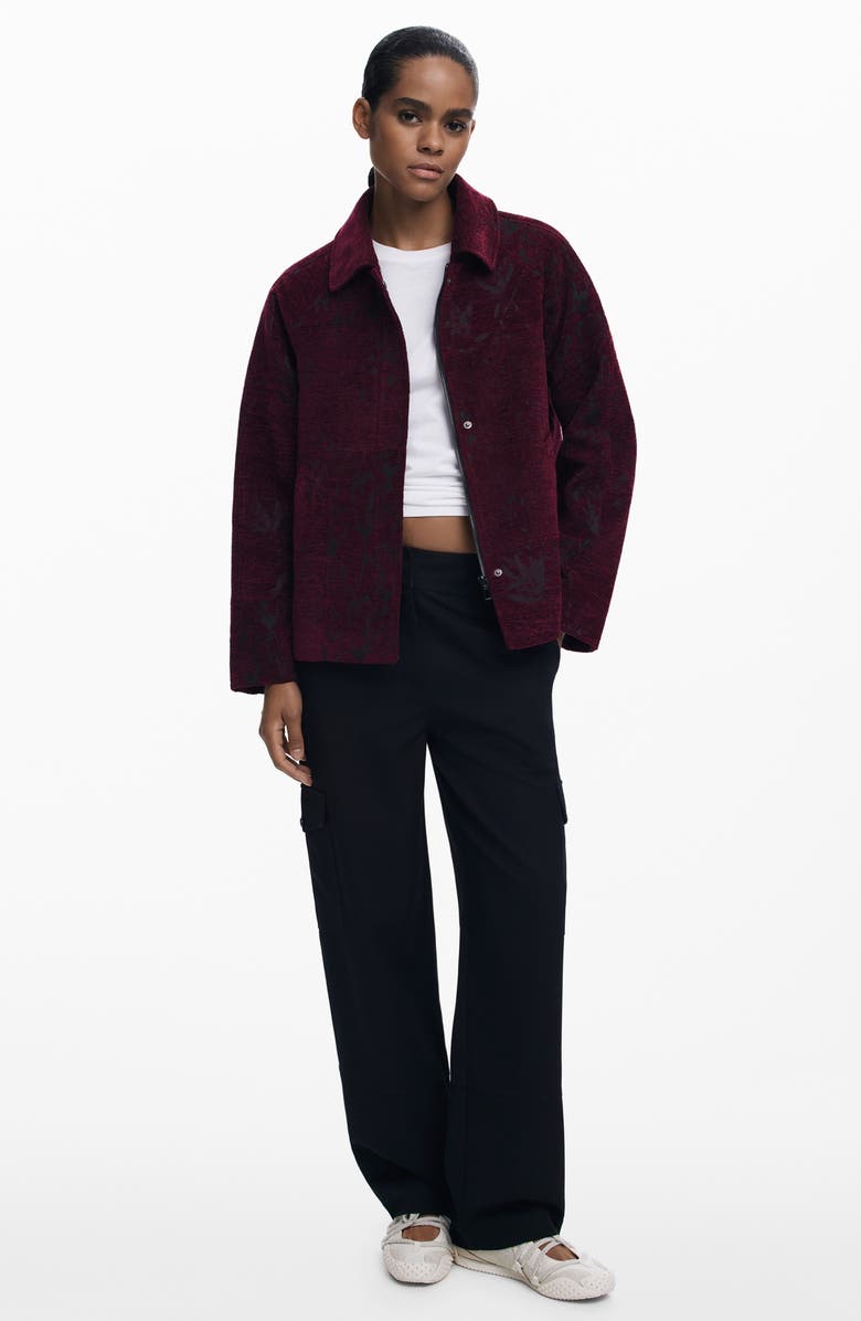 Desigual Short Coat, Alternate, color, Burgundy
