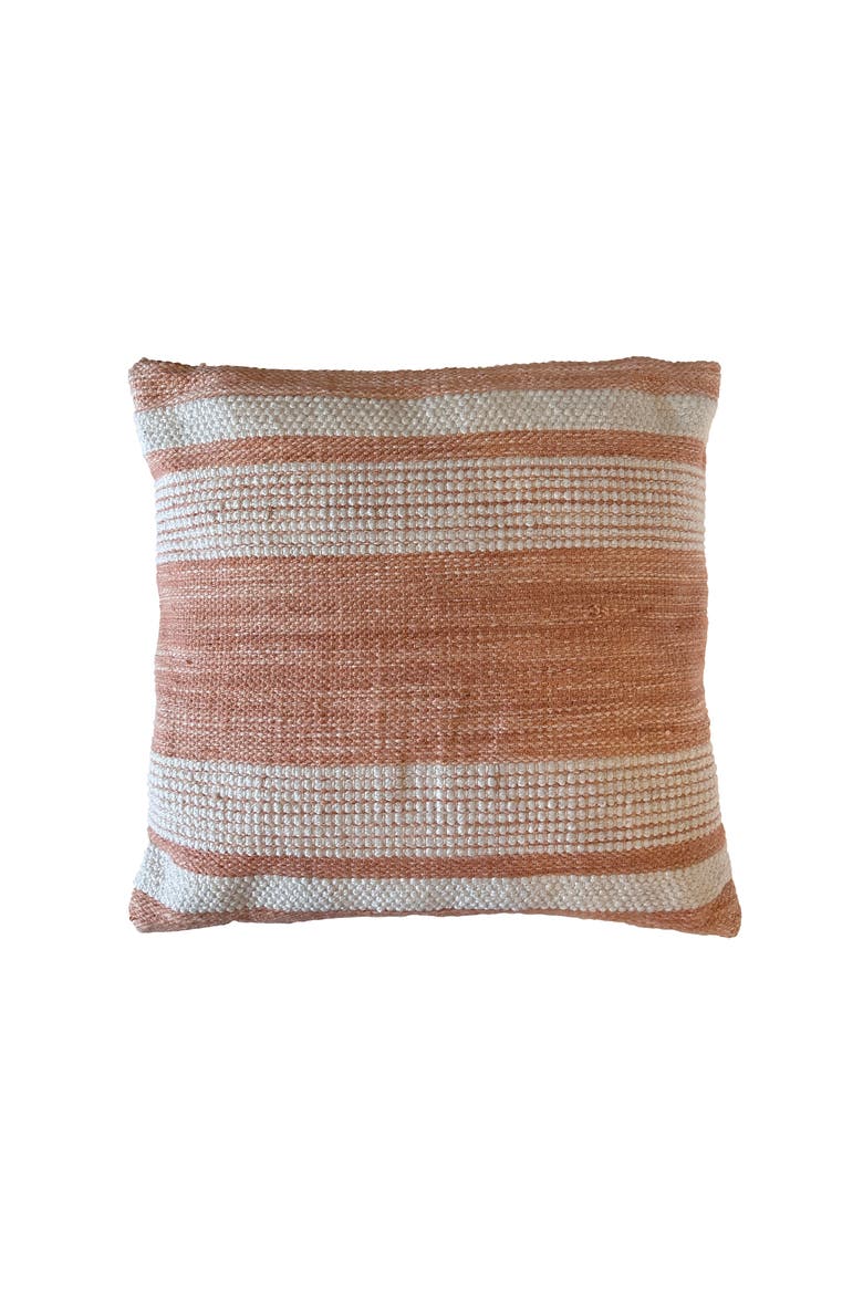 Dario Handwoven PET Outdoor Throw Pillow, Main, color, Terracotta