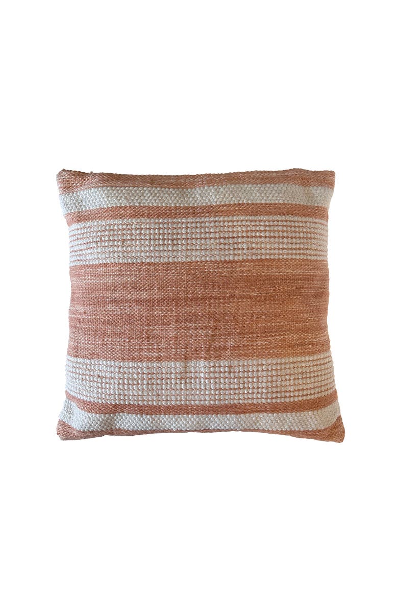 Dovetail Furniture Dario Handwoven PET Outdoor Throw Pillow, Main, color, Terracotta