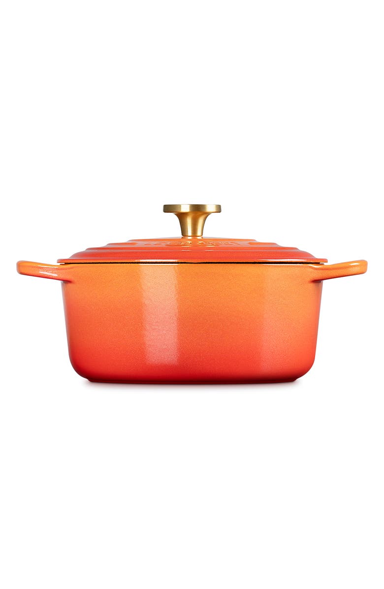 Le Creuset Signature 4.5-Quart Round Enamel Cast Iron Dutch Oven, Alternate, color, Flamme Doree