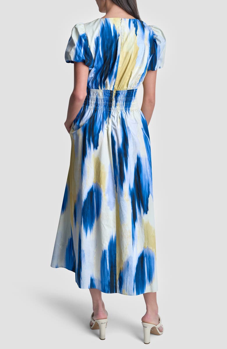 DKNY Abstract Print Cotton Dress, Alternate, color, Sunlit Shoreline
