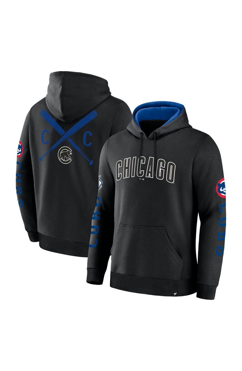 FANATICS Men's Fanatics  Black Chicago Cubs Big City Legacy Fleece Pullover Hoodie, Main, color, 