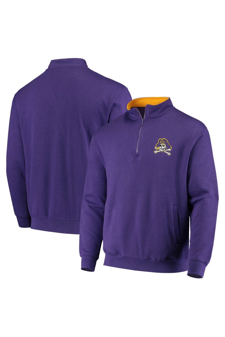 Men's Colosseum Purple ECU Pirates Tortugas Logo Quarter-Zip Jacket, Main, color, Purple