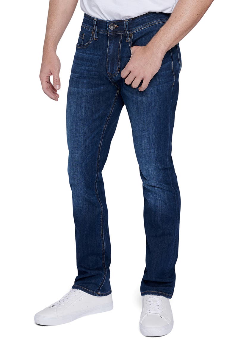 Slim Straight Leg Jeans, Main, color, PLUTO DARK