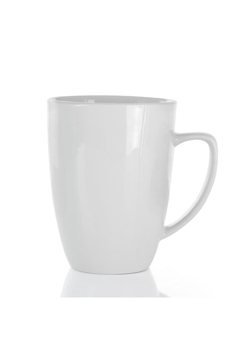 Hayes 16 Piece Square Porcelain Dinnerware Set, Alternate, color, White