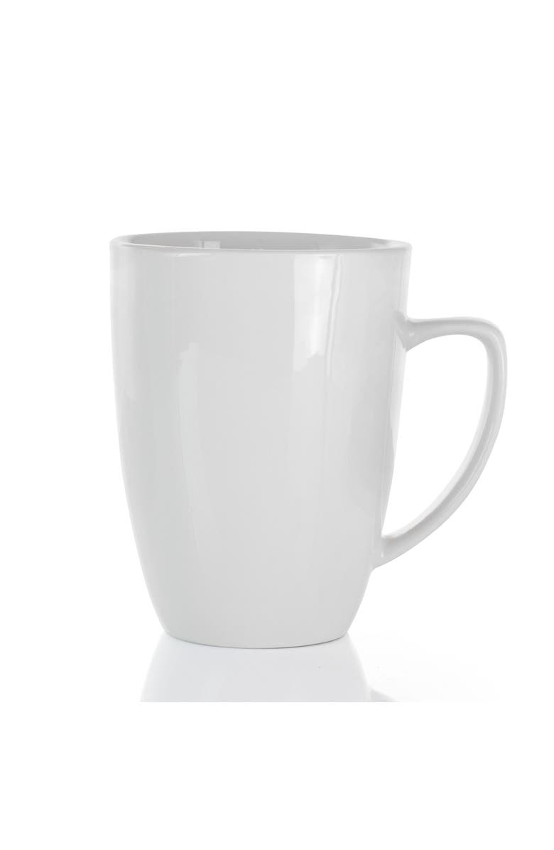 Elama Hayes 16 Piece Square Porcelain Dinnerware Set, Alternate, color, White